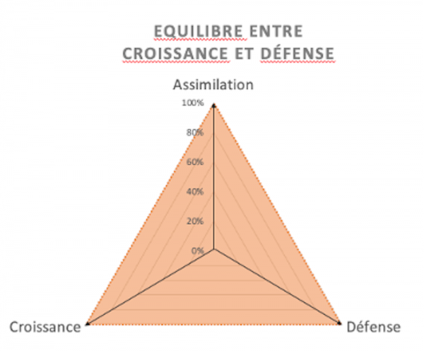 figure : équilibre entre croissance et défense